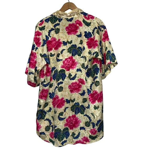 VTG Gold Label Victoria's Secret Floral Satin Nightgown Sleep Shirt Petite Small - Picture 3 of 11
